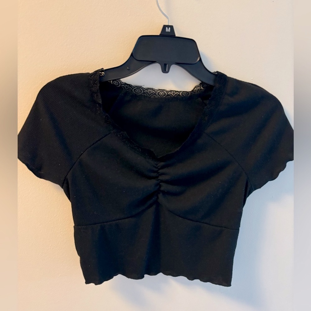 Two big girl 14 Y Ribbed Raglan Sleeve Ruffle T-Shirt - Picture 14 of 15